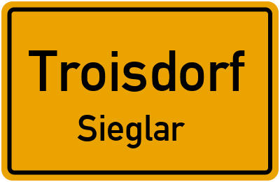 Ortsschild Troisdorf Sieglar