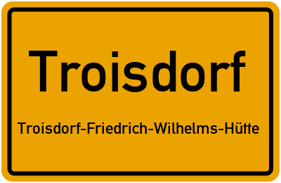 Straßenverzeichnis Troisdorf Troisdorf-Friedrich-Wilhelms-Hütte