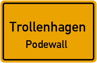 Straßenverzeichnis Trollenhagen Podewall