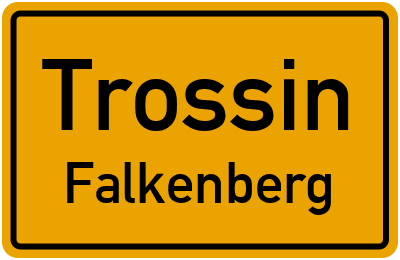 Straßenverzeichnis Trossin Falkenberg