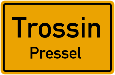 Straßenverzeichnis Trossin Pressel