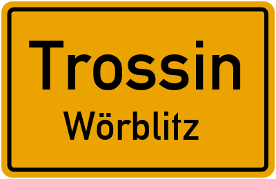 Straßenverzeichnis Trossin Wörblitz