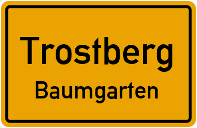 Ortsschild Trostberg Baumgarten