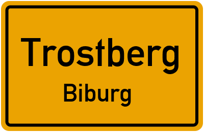 Ortsschild Trostberg Biburg