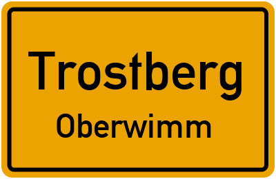 Ortsschild Trostberg Oberwimm