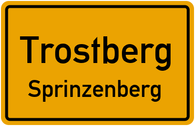 Ortsschild Trostberg Sprinzenberg