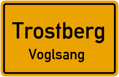 Ortsschild Trostberg Voglsang