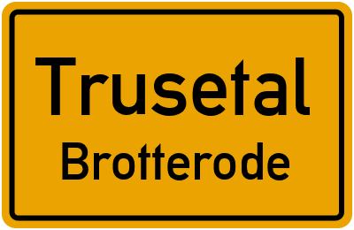Straßenverzeichnis Trusetal Brotterode