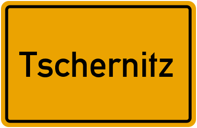 Ortsschild von Gemeinde Tschernitz in Brandenburg