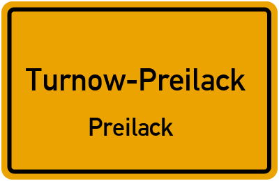 Straßenverzeichnis Turnow-Preilack Preilack