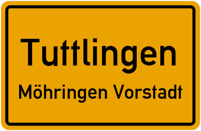 Straßenverzeichnis Tuttlingen Möhringen Vorstadt