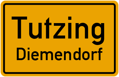 Ortsschild Tutzing Diemendorf