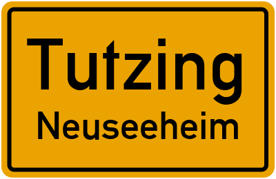 Ortsschild Tutzing Neuseeheim