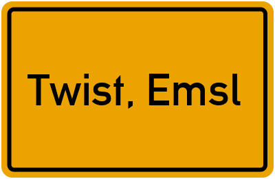 Ortsschild von Gemeinde Twist, Emsl in Niedersachsen