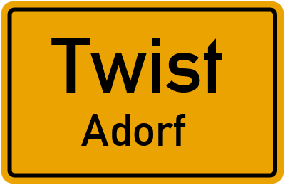Ortsschild Twist Adorf