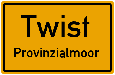 Straßenverzeichnis Twist Provinzialmoor