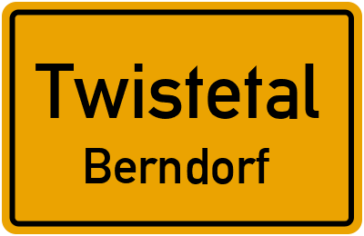Straßenverzeichnis Twistetal Berndorf