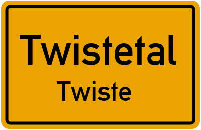 Straßenverzeichnis Twistetal Twiste