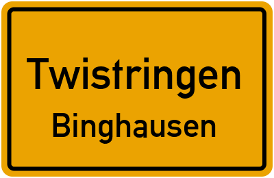 Ortsschild Twistringen Binghausen