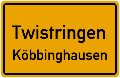 Ortsschild Twistringen Köbbinghausen