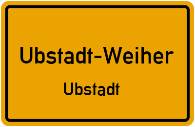 Straßenverzeichnis Ubstadt-Weiher Ubstadt