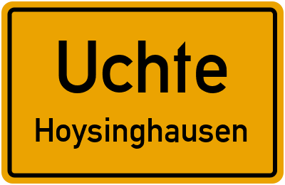 Straßenverzeichnis Uchte Hoysinghausen