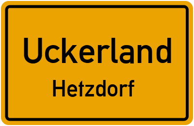 Straßenverzeichnis Uckerland Hetzdorf