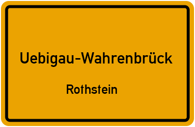 Straßenverzeichnis Uebigau-Wahrenbrück Rothstein