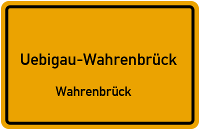 Straßenverzeichnis Uebigau-Wahrenbrück Wahrenbrück