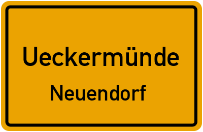 Straßenverzeichnis Ueckermünde Neuendorf