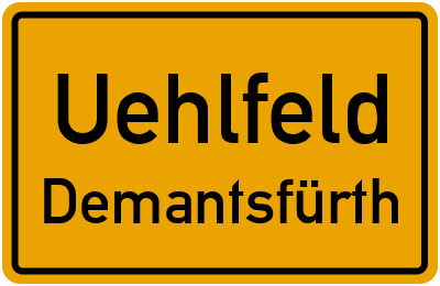 Straßenverzeichnis Uehlfeld Demantsfürth