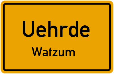 Straßenverzeichnis Uehrde Watzum