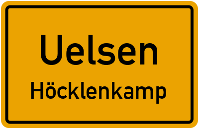 Straßenverzeichnis Uelsen Höcklenkamp