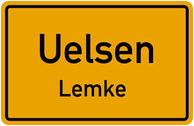 Straßenverzeichnis Uelsen Lemke