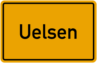 Ortsschild von Gemeinde Uelsen in Niedersachsen