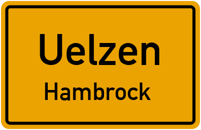 Ortsschild Uelzen Hambrock