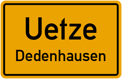 Ortsschild Uetze Dedenhausen
