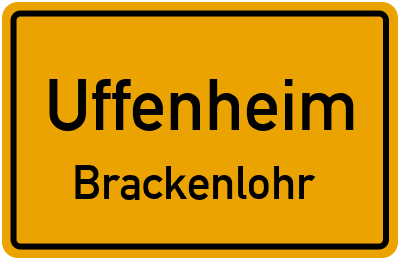 Straßenverzeichnis Uffenheim Brackenlohr