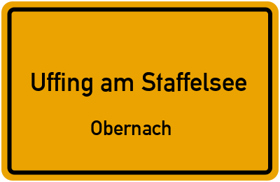 Straßenverzeichnis Uffing am Staffelsee Obernach