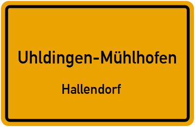 Straßenverzeichnis Uhldingen-Mühlhofen Hallendorf