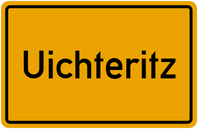 Ortsschild von Gemeinde Uichteritz in Sachsen-Anhalt