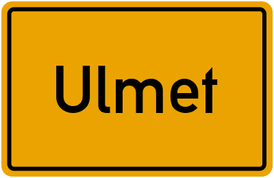 Ortsschild von Ulmet in Rheinland-Pfalz