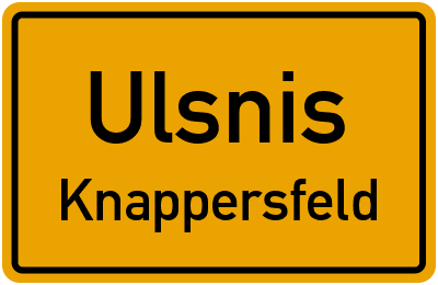 Straßenverzeichnis Ulsnis Knappersfeld