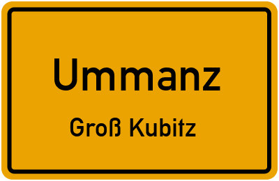 Straßenverzeichnis Ummanz Groß Kubitz