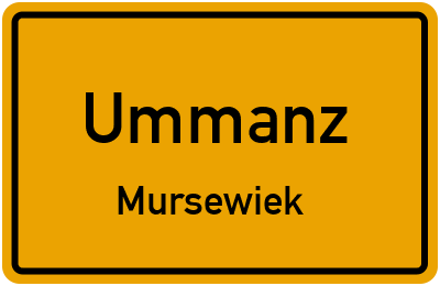 Straßenverzeichnis Ummanz Mursewiek
