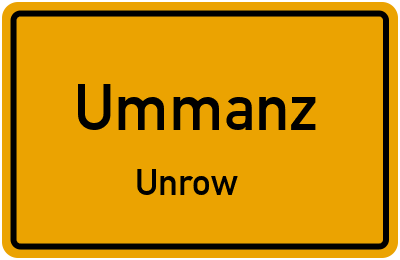 Ortsschild Ummanz Unrow