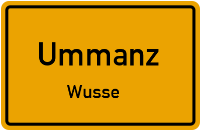 Straßenverzeichnis Ummanz Wusse