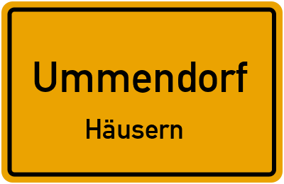 Ortsschild Ummendorf Häusern