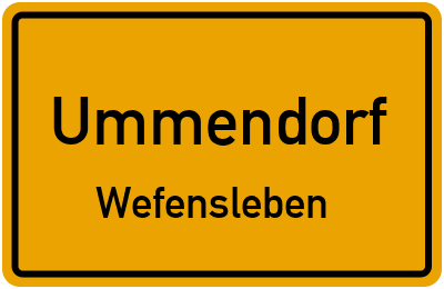 Straßenverzeichnis Ummendorf Wefensleben