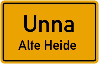 Straßenverzeichnis Unna Alte Heide